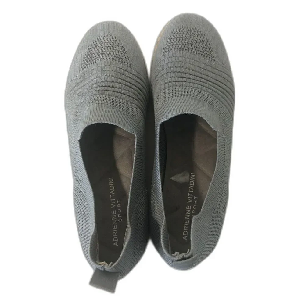 ADRIENNE VITTADINI Espadrille Women's Size 9 Gray Slip On Niko Comfort Platform